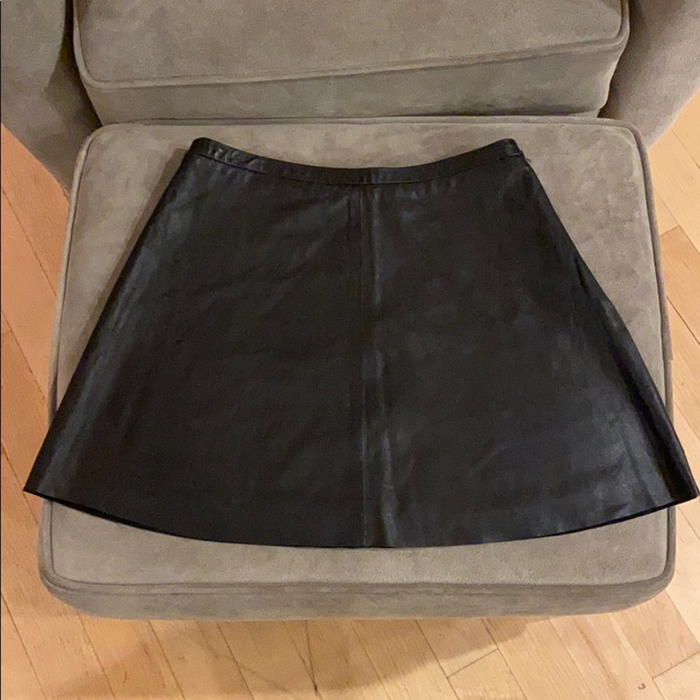 BCBG Black Leather mini skirt